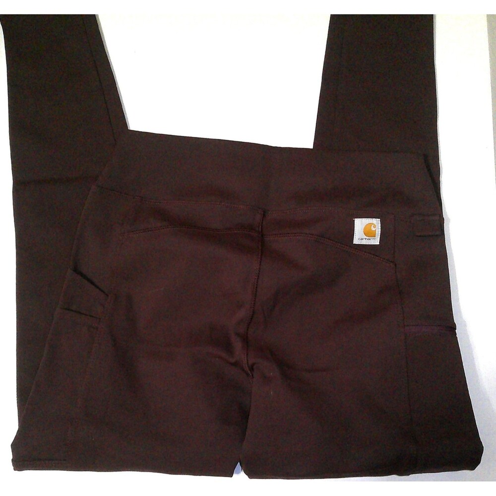 NWT New S Tall 4 6 Maroon Red Blackberry Carhartt Leggings Pants Womens High Wai
